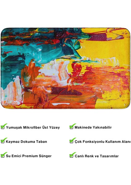 Mikrofiber Banyo Paspası, Kaymaz Taban, Makinede Yıkanabilir, Banyo Halısı