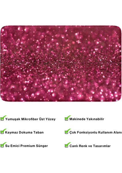 Mikrofiber Banyo Paspası, Kaymaz Taban, Makinede Yıkanabilir, Banyo Halısı