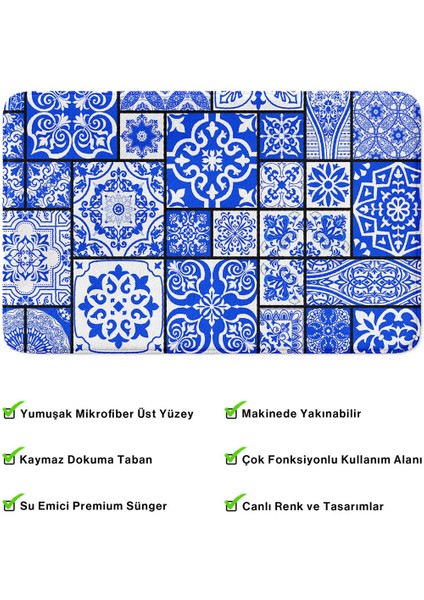 2'li Takım Banyo Paspası, Kaymaz Taban, Makinede Yıkanabilir, Banyo Halısı fırsatları