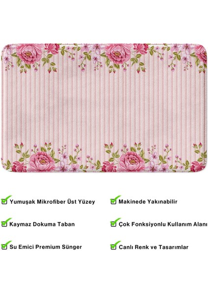 2'li Takım Banyo Paspası, Kaymaz Taban, Makinede Yıkanabilir, Banyo Halısı fırsatları