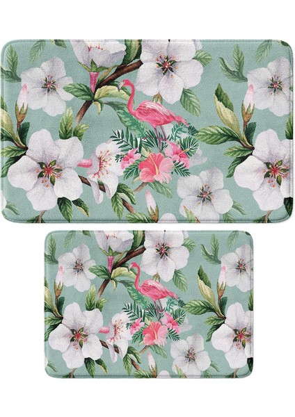 2'li Takım Banyo Paspası, Kaymaz Taban, Makinede Yıkanabilir, Banyo Halısı