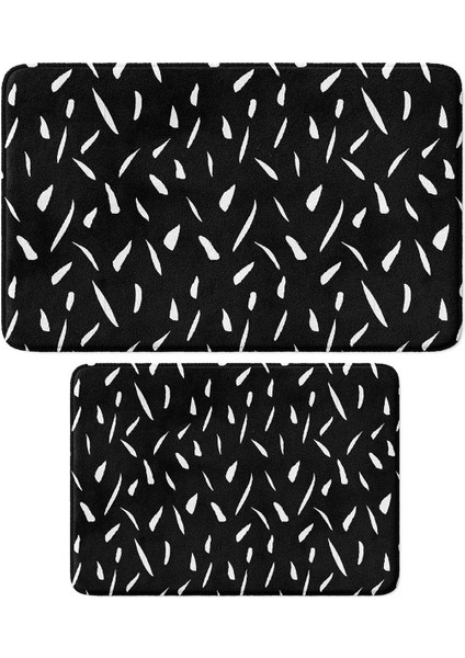 2'li Takım Banyo Paspası, Kaymaz Taban, Makinede Yıkanabilir, Banyo Halısı