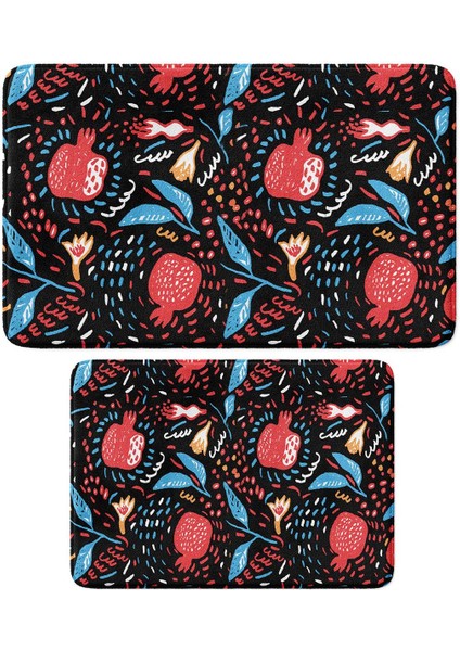 2'li Takım Banyo Paspası, Kaymaz Taban, Makinede Yıkanabilir, Banyo Halısı