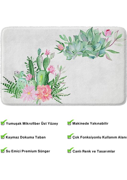 2'li Takım Banyo Paspası, Kaymaz Taban, Makinede Yıkanabilir, Banyo Halısı fırsatları