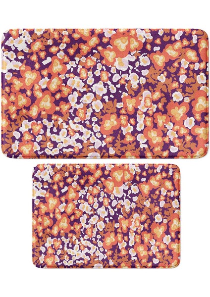 2'li Takım Banyo Paspası, Kaymaz Taban, Makinede Yıkanabilir, Banyo Halısı
