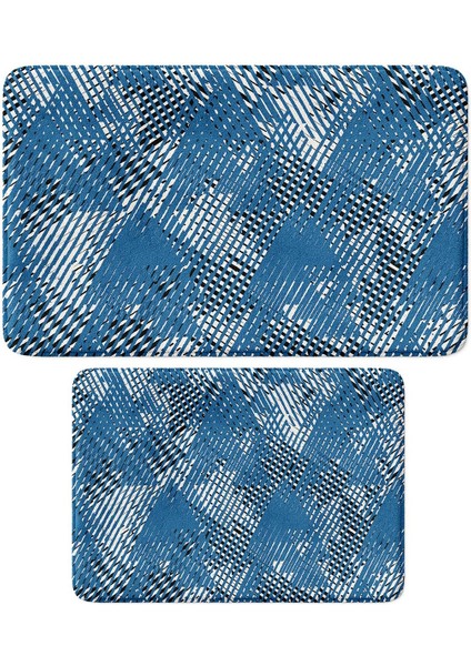 2'li Takım Banyo Paspası, Kaymaz Taban, Makinede Yıkanabilir, Banyo Halısı