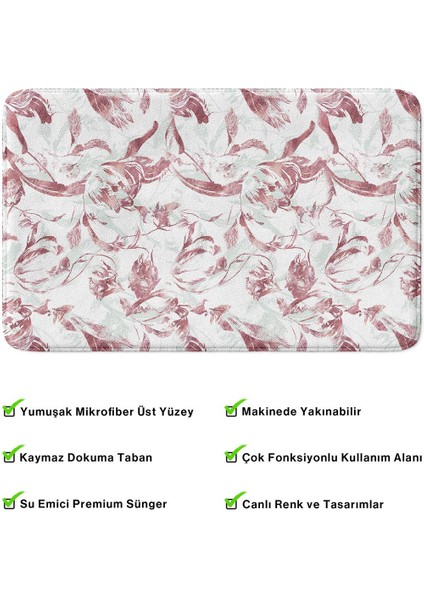 2'li Takım Banyo Paspası, Kaymaz Taban, Makinede Yıkanabilir, Banyo Halısı fırsatları