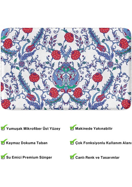 2'li Takım Banyo Paspası, Kaymaz Taban, Makinede Yıkanabilir, Banyo Halısı fırsatları