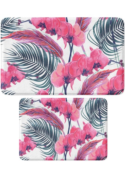 2'li Takım Banyo Paspası, Kaymaz Taban, Makinede Yıkanabilir, Banyo Halısı