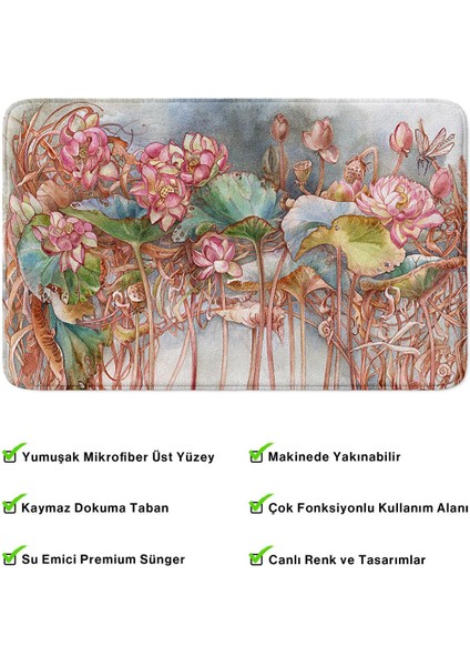 2'li Takım Banyo Paspası, Kaymaz Taban, Makinede Yıkanabilir, Banyo Halısı fırsatları