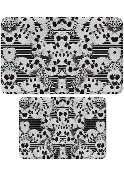 2'li Takım Banyo Paspası, Kaymaz Taban, Makinede Yıkanabilir, Banyo Halısı