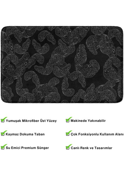 2'li Takım Banyo Paspası, Kaymaz Taban, Makinede Yıkanabilir, Banyo Halısı fırsatları