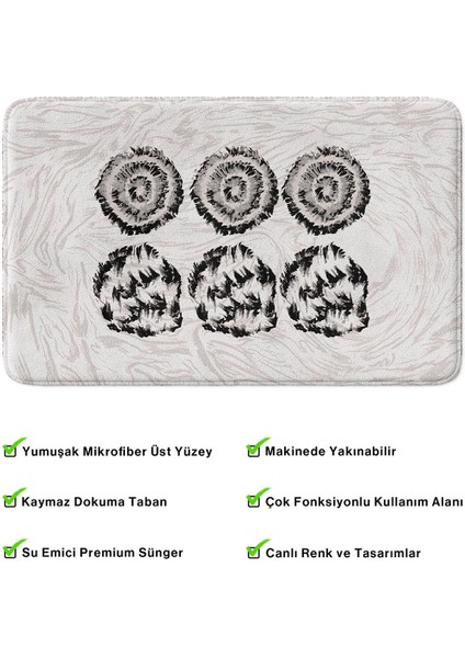 2'li Takım Banyo Paspası, Kaymaz Taban, Makinede Yıkanabilir, Banyo Halısı fırsatları