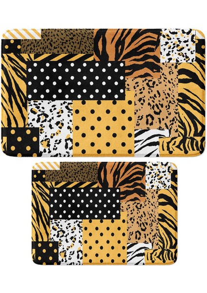 2'li Takım Banyo Paspası, Kaymaz Taban, Makinede Yıkanabilir, Banyo Halısı