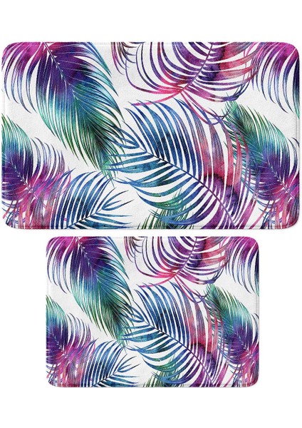 2'li Takım Banyo Paspası, Kaymaz Taban, Makinede Yıkanabilir, Banyo Halısı