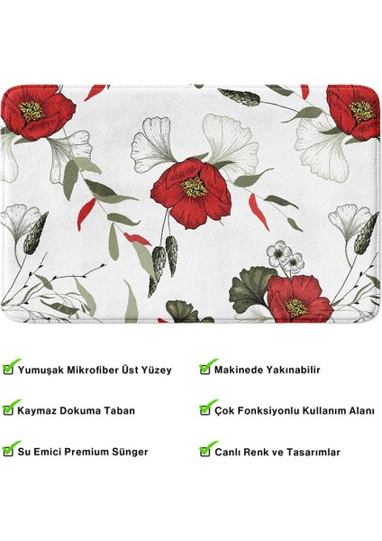 2'li Takım Banyo Paspası, Kaymaz Taban, Makinede Yıkanabilir, Banyo Halısı fırsatları