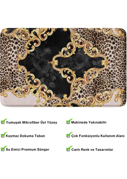2'li Takım Banyo Paspası, Kaymaz Taban, Makinede Yıkanabilir, Banyo Halısı