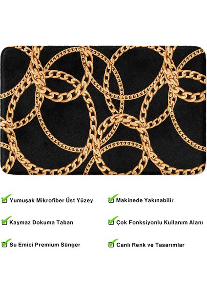 2'li Takım Banyo Paspası, Kaymaz Taban, Makinede Yıkanabilir, Banyo Halısı fırsatları