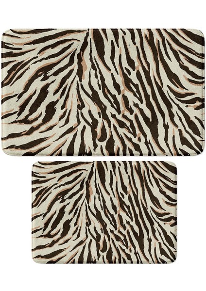 2'li Takım Banyo Paspası, Kaymaz Taban, Makinede Yıkanabilir, Banyo Halısı