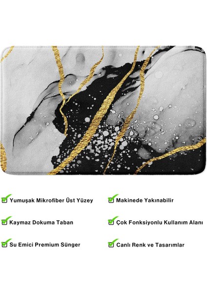 2'li Takım Banyo Paspası, Kaymaz Taban, Makinede Yıkanabilir, Banyo Halısı fırsatları