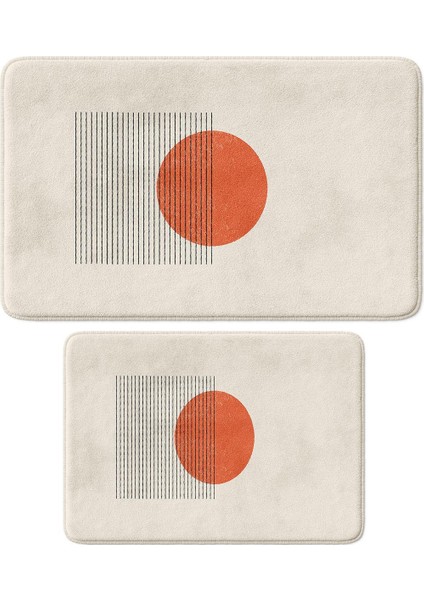 2'li Takım Banyo Paspası, Kaymaz Taban, Makinede Yıkanabilir, Banyo Halısı