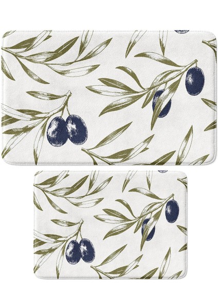 2'li Takım Banyo Paspası, Kaymaz Taban, Makinede Yıkanabilir, Banyo Halısı