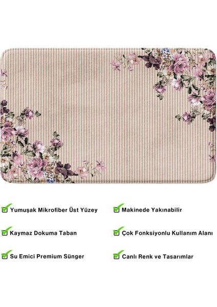 2'li Takım Banyo Paspası, Kaymaz Taban, Makinede Yıkanabilir, Banyo Halısı fırsatları