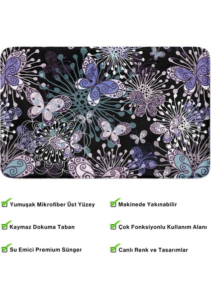 2'li Takım Banyo Paspası, Kaymaz Taban, Makinede Yıkanabilir, Banyo Halısı fırsatları