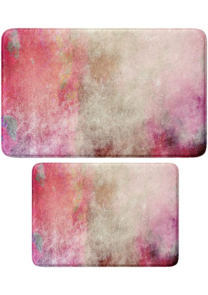 2'li Takım Banyo Paspası, Kaymaz Taban, Makinede Yıkanabilir, Banyo Halısı