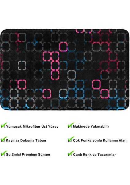 2'li Takım Banyo Paspası, Kaymaz Taban, Makinede Yıkanabilir, Banyo Halısı