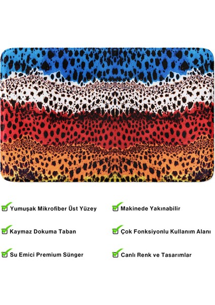 2'li Takım Banyo Paspası, Kaymaz Taban, Makinede Yıkanabilir, Banyo Halısı