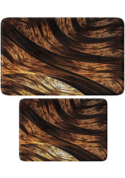 2'li Takım Banyo Paspası, Kaymaz Taban, Makinede Yıkanabilir, Banyo Halısı