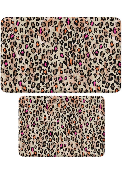 2'li Takım Banyo Paspası, Kaymaz Taban, Makinede Yıkanabilir, Banyo Halısı