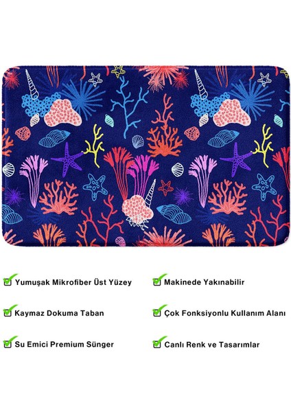 2'li Takım Banyo Paspası, Kaymaz Taban, Makinede Yıkanabilir, Banyo Halısı fırsatları