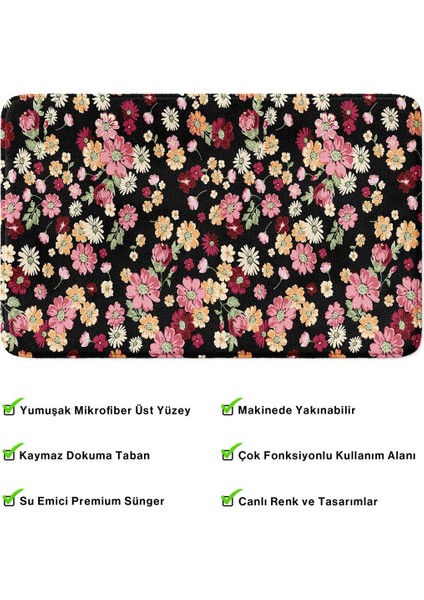 2'li Takım Banyo Paspası, Kaymaz Taban, Makinede Yıkanabilir, Banyo Halısı fırsatları