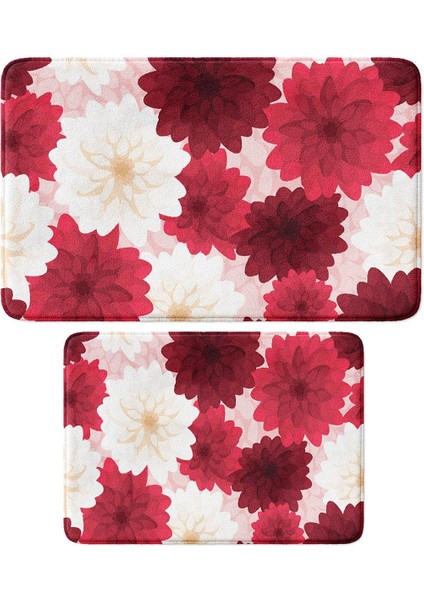 2'li Takım Banyo Paspası, Kaymaz Taban, Makinede Yıkanabilir, Banyo Halısı