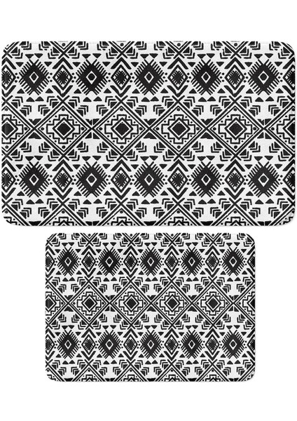 2'li Takım Banyo Paspası, Kaymaz Taban, Makinede Yıkanabilir, Banyo Halısı