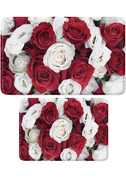 2'li Takım Banyo Paspası, Kaymaz Taban, Makinede Yıkanabilir, Banyo Halısı