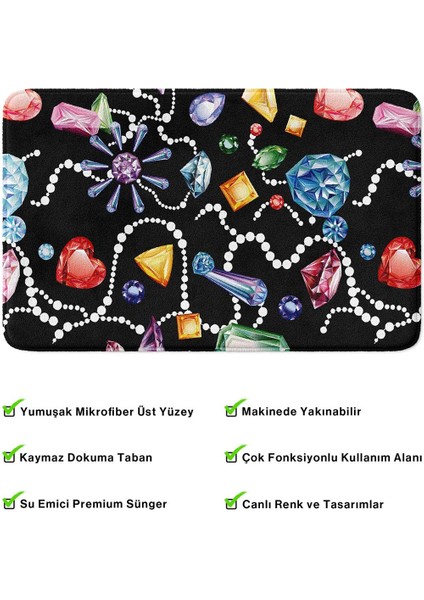 2'li Takım Banyo Paspası, Kaymaz Taban, Makinede Yıkanabilir, Banyo Halısı fırsatları