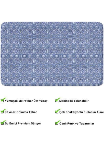 2'li Takım Banyo Paspası, Kaymaz Taban, Makinede Yıkanabilir, Banyo Halısı