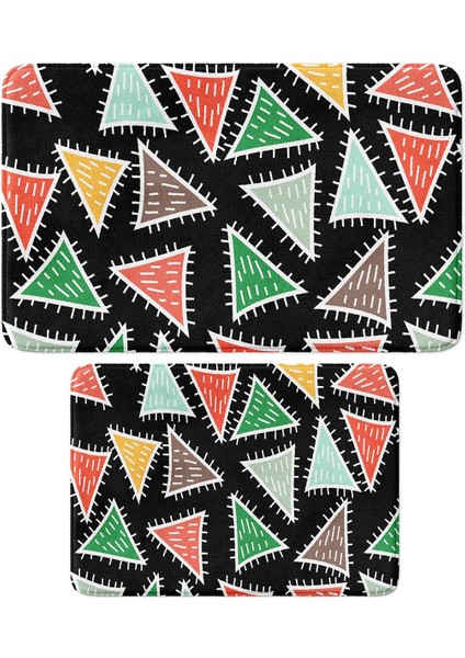 2'li Takım Banyo Paspası, Kaymaz Taban, Makinede Yıkanabilir, Banyo Halısı