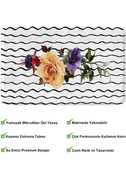 2'li Takım Banyo Paspası, Kaymaz Taban, Makinede Yıkanabilir, Banyo Halısı fırsatları