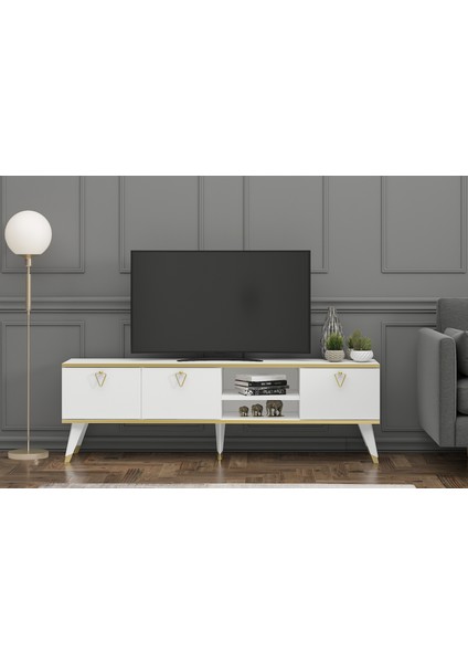 Pearl Tv Ünitesi 160 cm Beyaz-Altın