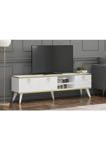Pearl Tv Ünitesi 160 cm Beyaz-Altın