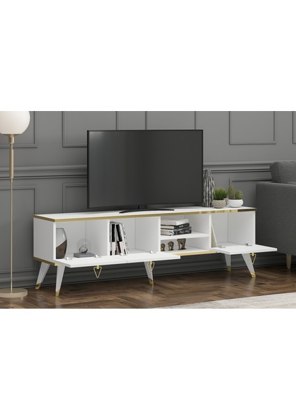 Pearl Tv Ünitesi 160 cm Beyaz-Altın