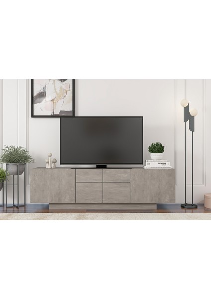 Blanca Tv Ünitesi 160 cm Retro Gümüş