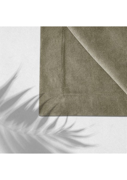 Kadife Dokulu Masa Örtüsü Haki Rengi modelleri