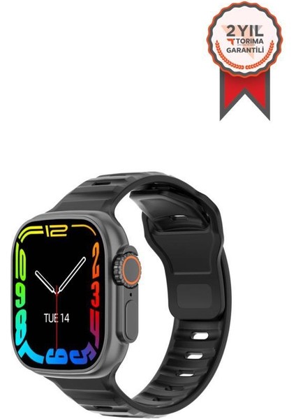 Dt8 Ultra Watch 8 49 mm 2.0 Inç Tam Ekran Akıllı Saat Nfc Siyah Kasa