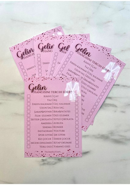 Gelin, Damat, Nedimeler Bekarlığa Veda Soru Kartları Seti - Oyun ve Eğlence Kartları Seti modelleri