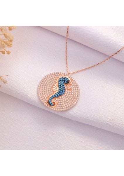 925 Ayar Gümüş Deniz Atı Kolye